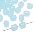 Translucent light blue barrel-shaped glass beads for DIY jewelry and bracelets - Light Blue