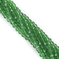 Perle in vetro di cristallo verde sfaccettate da 6mm per creazione di gioielli fai-da-te - 6mm (Circa 95-98 Pezzi/Confezione) / Verde
