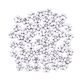 Perline bianche a forma di fiore con lettere per braccialetti e collane fai-da-te - 10mm (100 pezzi/confezione) / Bianco Con Lettere Nere