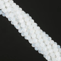 Perle di vetro sfaccettate bianco latte da 6mm per collane e bracciali DIY - 6mm (Circa 95-98 Pezzi/Confezione) / Bianco Opale