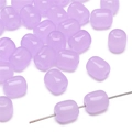 Light purple cylinder glass beads with polished finish for DIY jewelry crafting - Light Purple