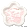 Ροζ γυάλινες χάντρες 6x12mm σε σχήμα μπαμπού για χειροποίητα κοσμήματα και βραχιόλια DIY - Ελαφρύ Ροζ Χάντρα Στυλ Μπαμπού