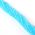 DIY χειροτεχνία 4mm γυάλινες χάντρες σε λαμπερό μπλε για κολιέ και βραχιόλια - 4mm (Περίπου 88-90 Χάντρες/Σειρά) / Μπλε της Λίμνης