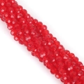 Perline in vetro cristallo sfaccettato da 6mm rosso rubino per gioielli fai da te - 6mm (Circa 95-98 Pezzi/Confezione) / Rosso