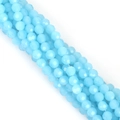 Perle in vetro sfaccettato blu chiaro da 6mm per collane DIY e bracciali fatti a mano - 6mm (Circa 95-98 Pezzi/Confezione) / Giada Blu Media