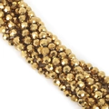 Perle di vetro sfaccettate oro 6mm con finitura metallica per creazione gioielli - 6mm (Circa 95-98 Pezzi/Confezione) / Doratura