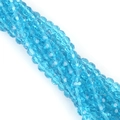 Perline in vetro cristallo sfaccettato azzurro 6mm per gioielli fai da te - 6mm (Circa 95-98 Pezzi/Confezione) / Blu Lago