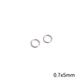 Silberne Edelstahl-Biegeringe 0.7x5mm für DIY-Schmuckherstellung und Perlenarbeiten - Stahlfarbe