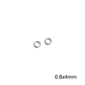 Anellini aperti fai da te 0,8x4mm in acciaio inox argento per collane e braccialetti - Anellino Aperto (0.8x4mm) / Colore acciaio