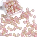 8mm/10mm gradient pink and yellow crackle glass beads for DIY jewelry making - Pink Yellow Mix