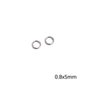 Anellini aperti in acciaio inossidabile 0,8x5mm per gioielli fai da te argento - Anellino Aperto (0.8x5mm) / Colore acciaio