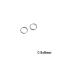 Anellini aperti in acciaio inossidabile 0,8x6mm per creazione di gioielli e bracciali - Anellino Aperto (0.8x6mm) / Colore acciaio