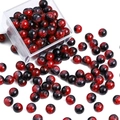 8-10mm red and black gradient glass beads with crackle texture for DIY jewelry crafts - Red And Black Split