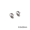 Chiusura a moschettone in acciaio inox argento 6.5x10mm per creazione di gioielli - Chiusura a Moschettone (6.5x10mm) / Colore acciaio