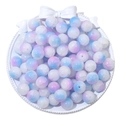 8mm 10mm Glasperlen in Blau-Rosa-Weiß Farbverlauf mit feiner Crackle-Struktur für DIY - 10mm (30 Stück/Packung) / Blauviolett