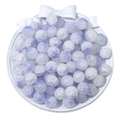 Spherical 8-10mm purple and white crackle glass beads for DIY jewelry making - Purple