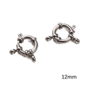 Chiusura a molla da 12mm in canna di fucile con tre anelli laterali per gioielli fai da te - Chiusura Marina (12mm) / Colore acciaio