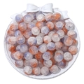 8mm and 10mm orange and blue cracked glass beads for DIY jewelry making and crafts - Chrysanthemum Purple Pearlescent
