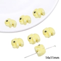 DIY yellow ceramic elephant beads 14x11mm for creative handmade jewelry making - Elephant / 2 Pieces/Pack (14x11mm)