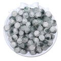8mm and 10mm green and white gradient cracked glass beads for DIY jewelry making - Gray