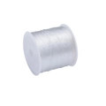 Transparent elastic stretch beading thread on a white plastic spool for jewelry making - 0.6mm approx 100m / Clear White
