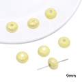 DIY jewelry 9mm yellow ceramic abacus beads for handmade bracelets and necklaces - Abacus Beads