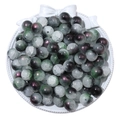 8mm mixed color glass beads with crackle finish for DIY jewelry making and crafts - Green and Black Pearlescent