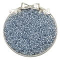 Light blue silver-lined glass seed beads for DIY jewelry making in round tube shape - Silver Sky Blue