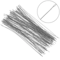 Twisted stainless steel beading needles with long eye in silver finish bulk pack - 140mm x 0.7mm (2 Pieces/Pack)