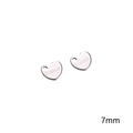 Ciondolo a cuore da 7mm in acciaio inossidabile argento per gioielli fai da te - Pendaglio a Cuore (7mm) / Colore acciaio