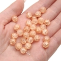 Orange-pink crackle glass beads 8-10mm for DIY jewelry making accessories - Cracked Apricot