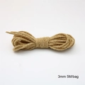 Light brown 3mm chenille elastic cord for DIY hair accessories, 5M length per bag - 3mm Diameter 5 Meters Long / Brown