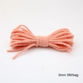 Soft 3mm pink chenille stems 5M roll for DIY craft flower making and hair accessories - 3mm Diameter 5 Meters Long / Deep Pink