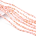 Pink natural shell heishi beads strands for handmade DIY necklace and bracelet jewelry - 4mm (Approx 200-230 Pieces/Pack) / Light Pink
