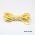 Handmade 3mm elastic chenille yarn hair tie material in yellow color, 5M length bag - 3mm Diameter 5 Meters Long / Yellow