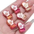 DIY Christmas glove charm beads in red and white resin for handmade jewelry making - Plated Gloves / 15x22mm (2 Pieces/Pack) / Red