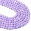 Perle rotonde di giada sintetica lavanda con trama marmorea per creazione di gioielli DIY - 8mm Foro Circa 1mm 38cm/Filo Circa 50 Pezzi / Viola