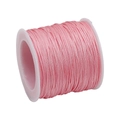 Light pink braided nylon cord for DIY jewelry making wound on a plastic spool - 0.8mm / Pink