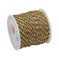 Five-color braided 72 jade cord spool for DIY handmade bracelets and necklaces - 0.8mm / Multicolor without Gold Thread