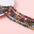 Vibrant synthetic multi-color tourmaline round beads for DIY handmade jewelry crafting - Round Bead Style (6mm)