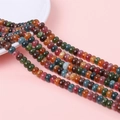 Perle rotonde fatte a mano in tormalina multicolore per bracciali e collane fai-da-te - Stile Perline Abaco (4x6mm)