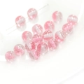 Pink glitter resin round beads 8mm for DIY jewelry making handmade bracelets - Pink (12mm)