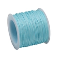 Light blue 72 gauge jade cord braided rope on a spool for handmade DIY jewelry - 0.8mm / Sky Blue