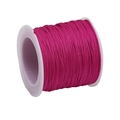 Handmade rose red DIY braided cord spool for jewelry making and craft bracelets - 0.8mm / Rose Red