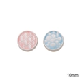 Colgantes de aleación plata mate de 10mm en rosa y azul para joyería artesanal - 10mm / Cuenta Pluma Escama de Dragón Rosa Azul