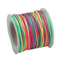 Rainbow gradient woven rope spool for DIY handmade jewelry bracelets and necklaces - 0.8mm / Colorful