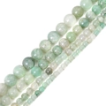 Perline rotonde in pietra naturale verde chiaro di varie dimensioni per gioielli DIY - 4mm (Foro circa 0,5mm, circa 80 pz/filo) / Pietra di Giada Africana