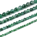 Natural green jadeite gemstone beads for DIY jewelry making in multiple sizes - Huqing Jade