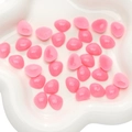 Rosa transparente Harz-Herz-Blütenblatt-Zubehör für DIY Plüschpuppen-Nasen - Groß / Rosa