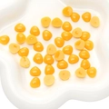 Polished bright yellow heart-shaped resin beads for DIY doll making and crafts - Medium / Yellow